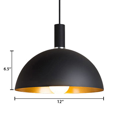 Veronica Black Pendant Lamp with a Gold Twist (2 Sizes)