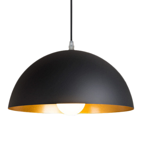 Veronica Black Pendant Lamp with a Gold Twist (2 Sizes)