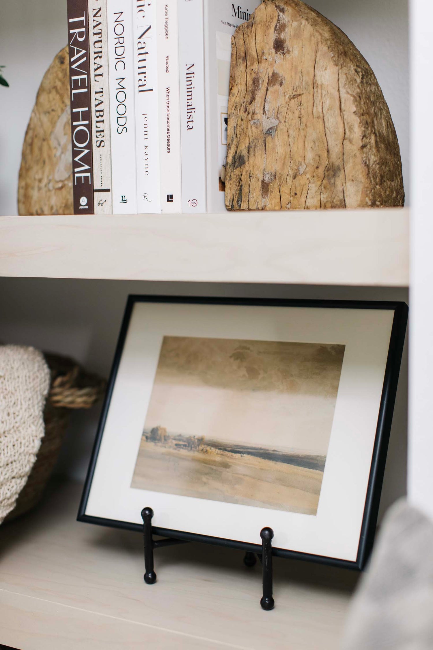 Azmera – Vintage Watercolor Wall Art in Small Black Frame