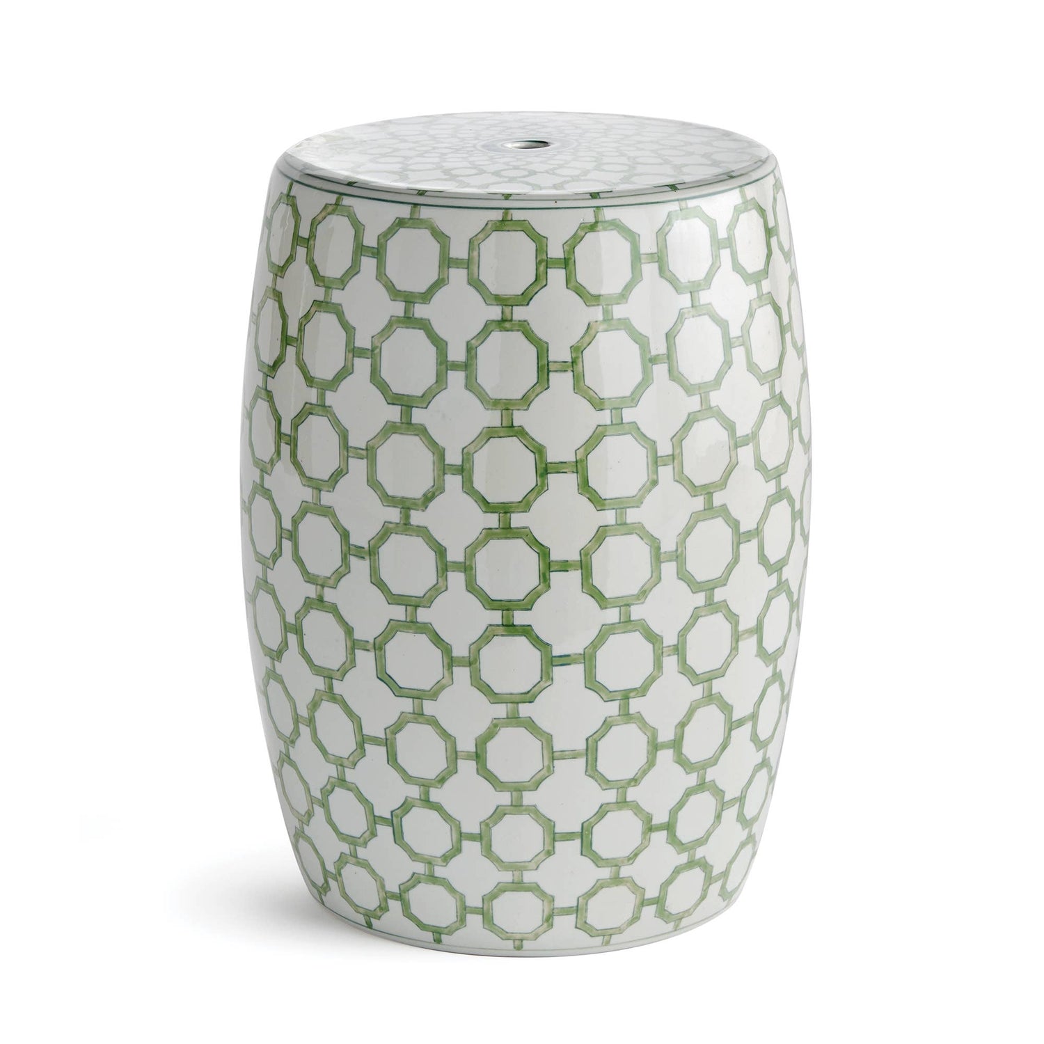 Imperial Link Green and White Chinoiserie Stool