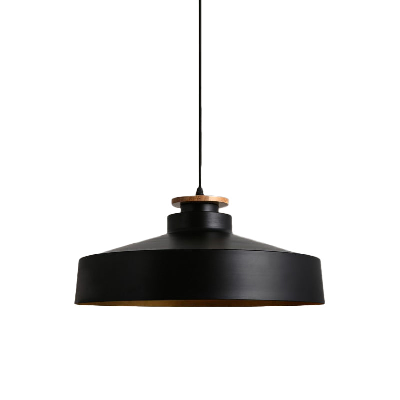 Josephine Pot Lid Pendant (in Black or White)