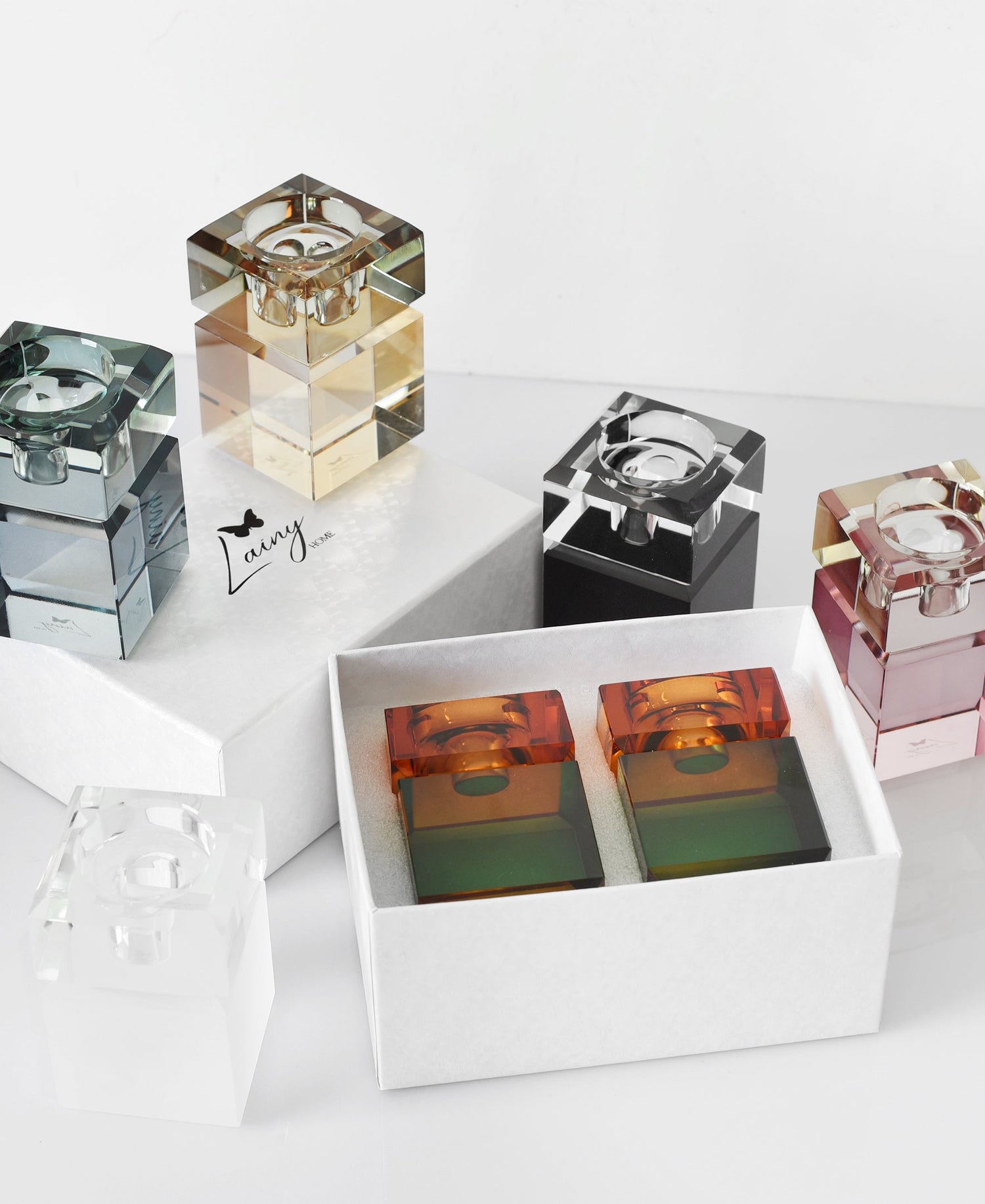 Regal Two Tone Candleholders (Various Colors)