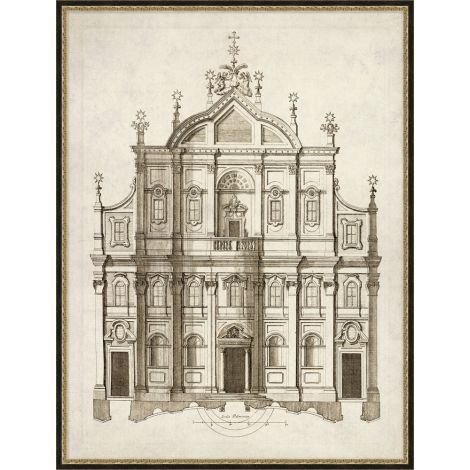 Framed Traditional European Architecture Art Print II