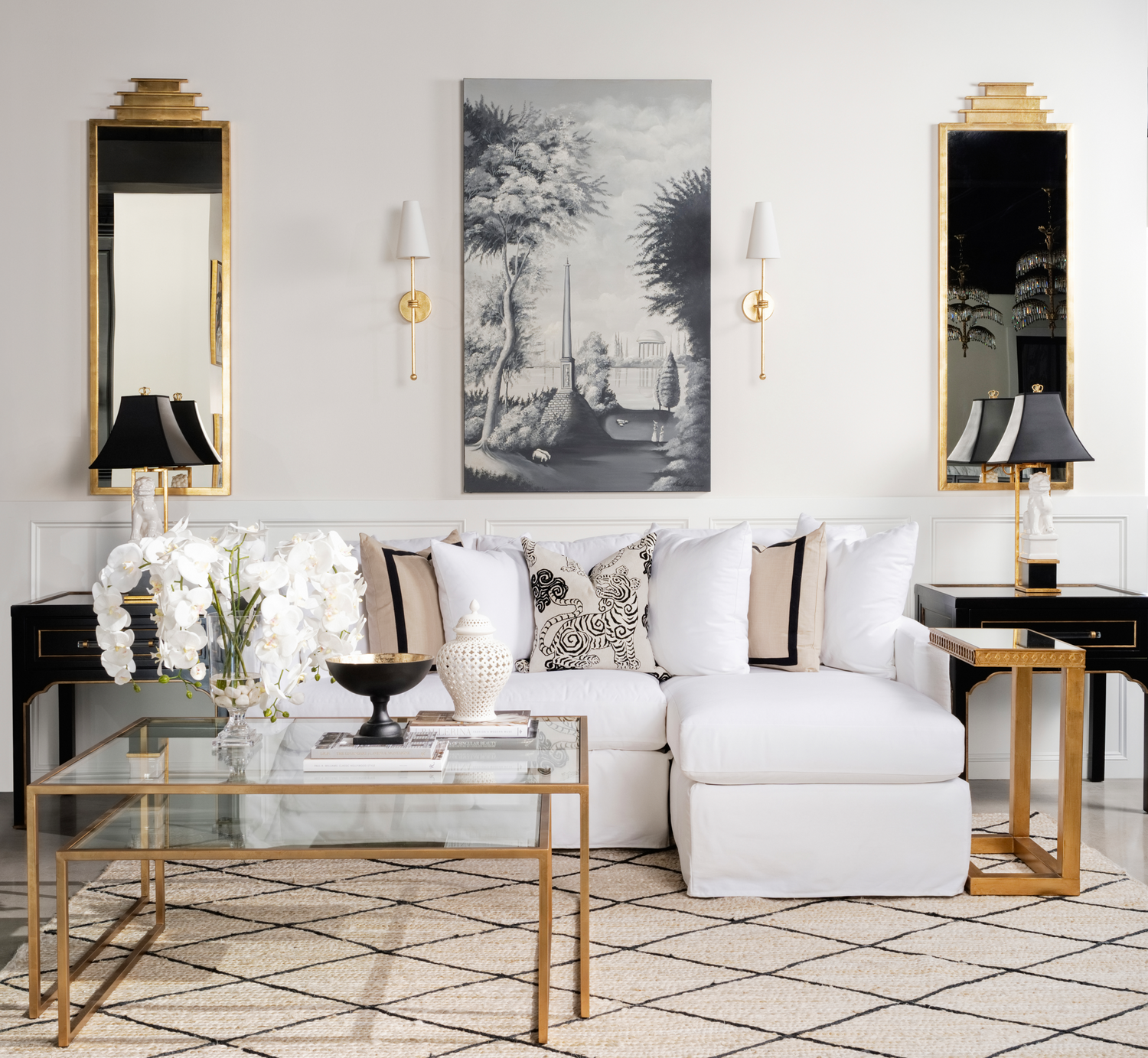 Gold Leaf Pagoda Mirror