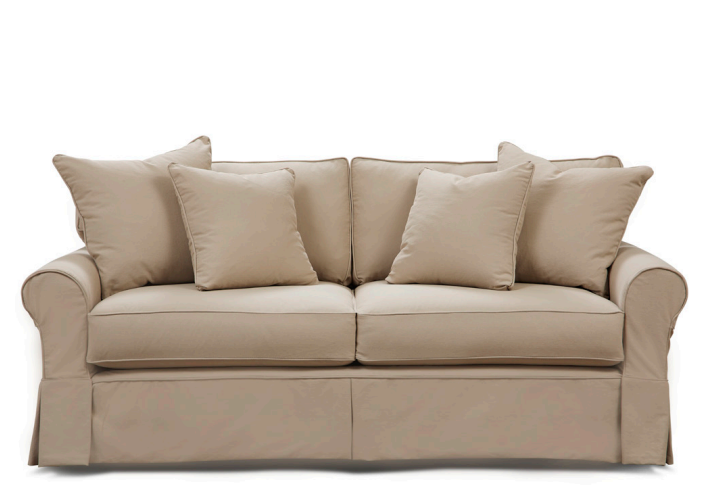 Quickship 84" Slipcovered Rolled Arm Sofa