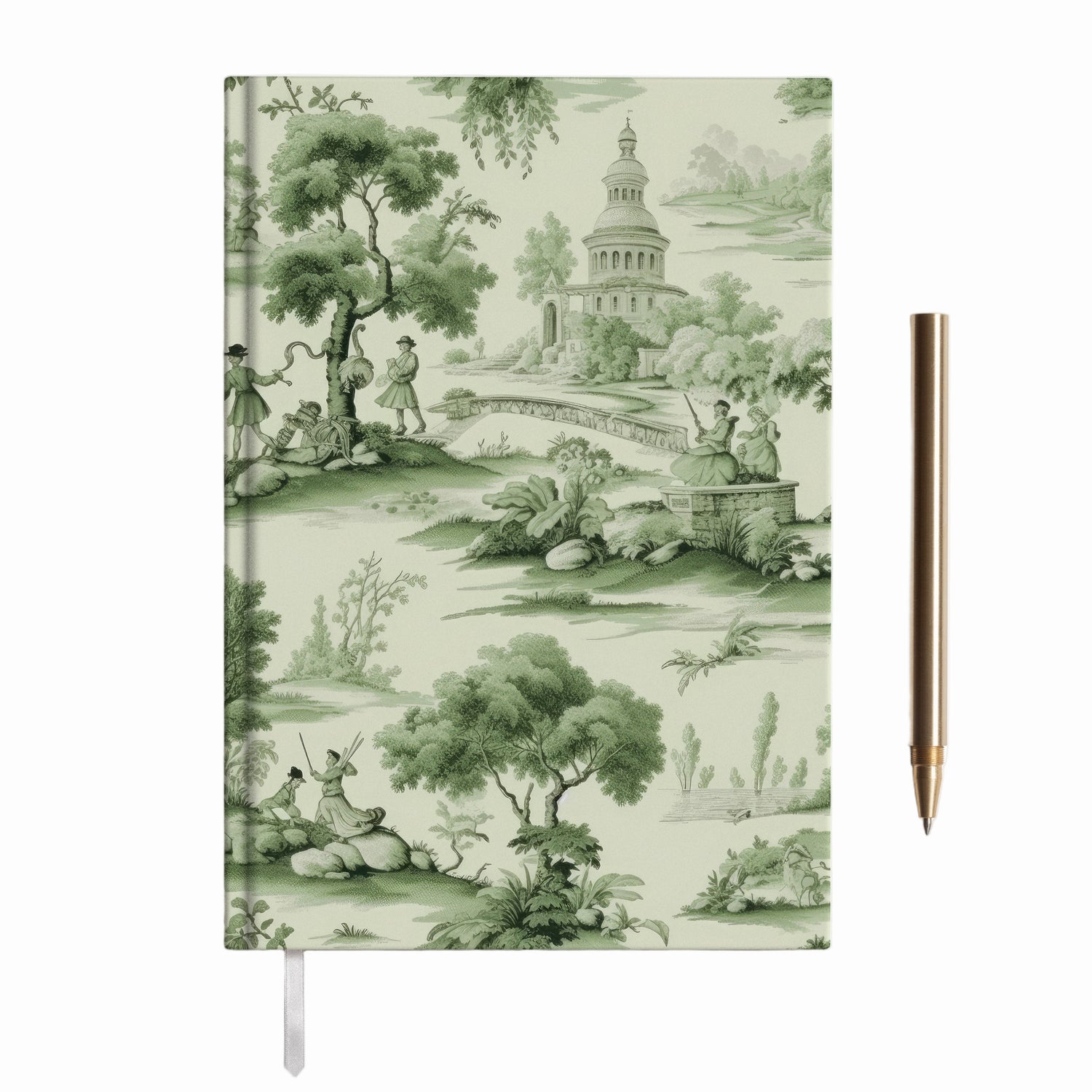Green Toile Hydrangea Journal