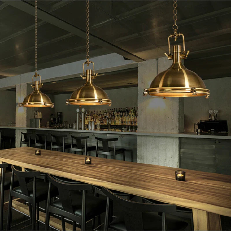 Nora's Retro Industrial Metal Pendant Light (Various Colors)