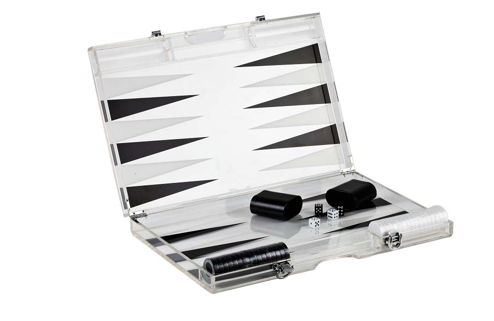 Lucite 18'' Backgammon set (Various Colors)