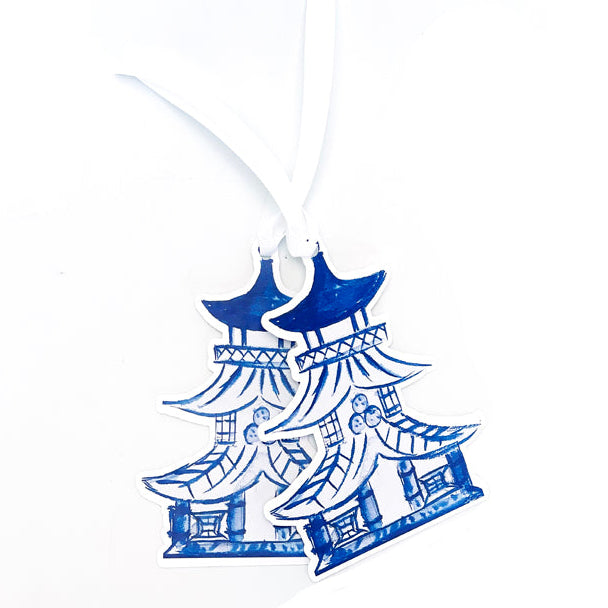 Chinoiserie Pagoda Gift Tag