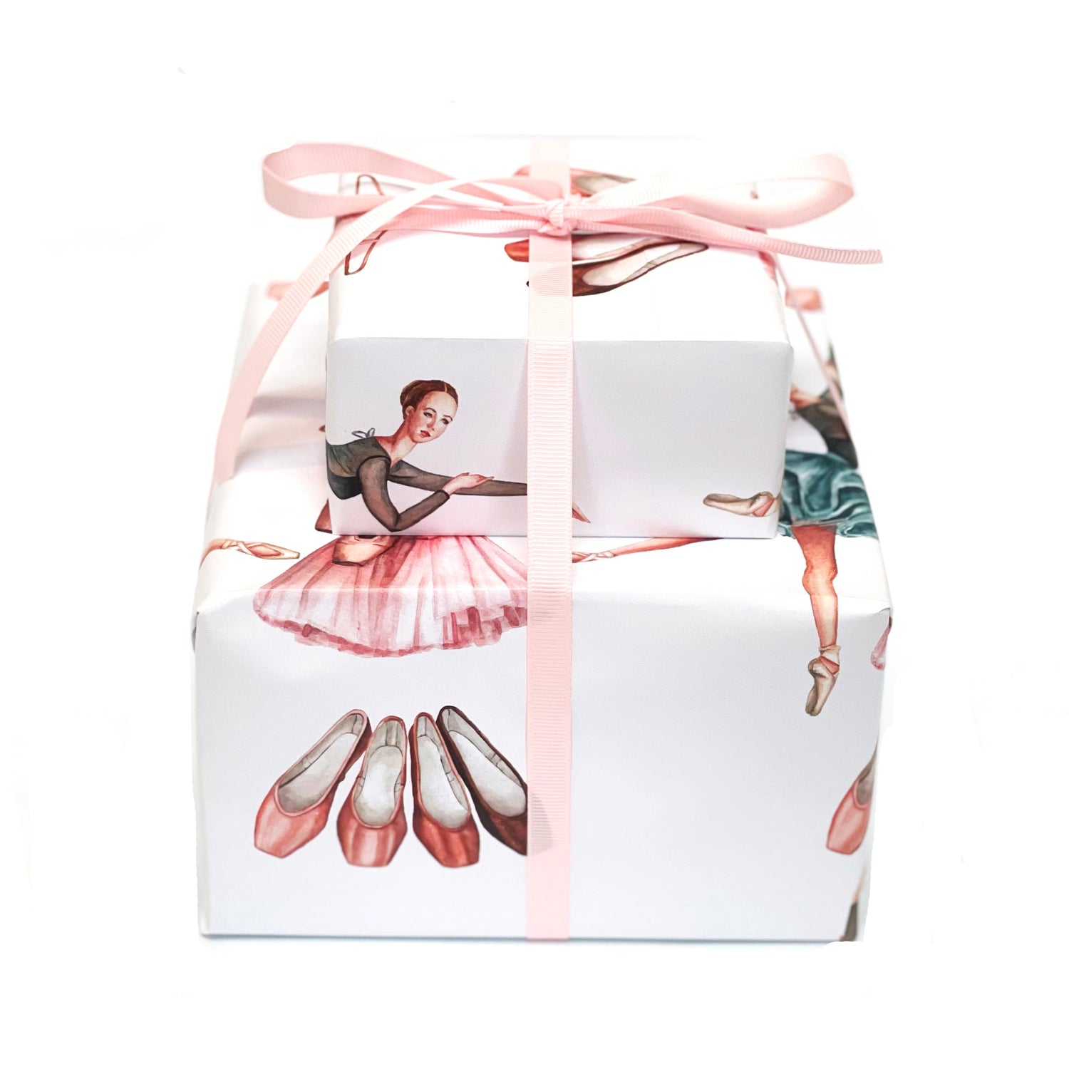 Ballerina Gift Wrap - Teal Tutu  (Sold as Set w/ Gift Tags or Separately)