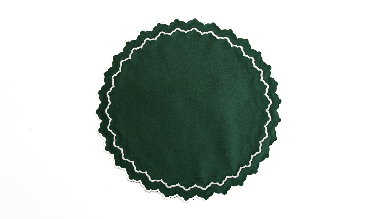 Hazel Green Round Fabric Placemat