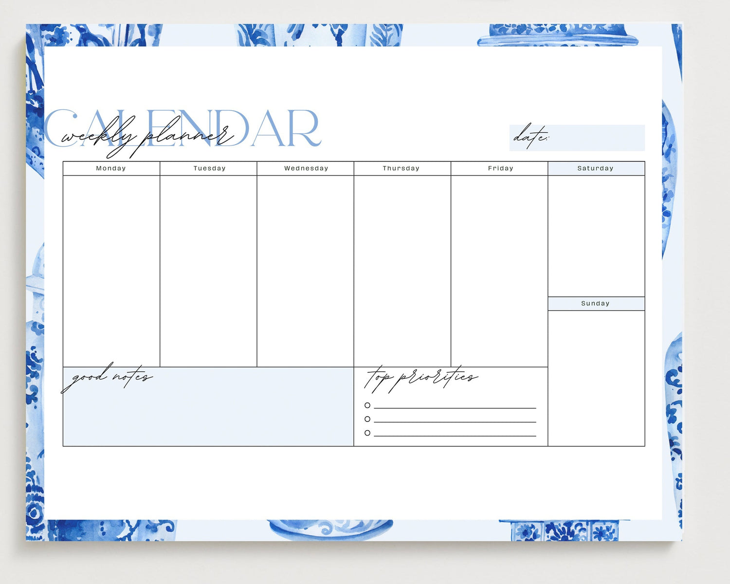 Ginger Jar Weekly Planner