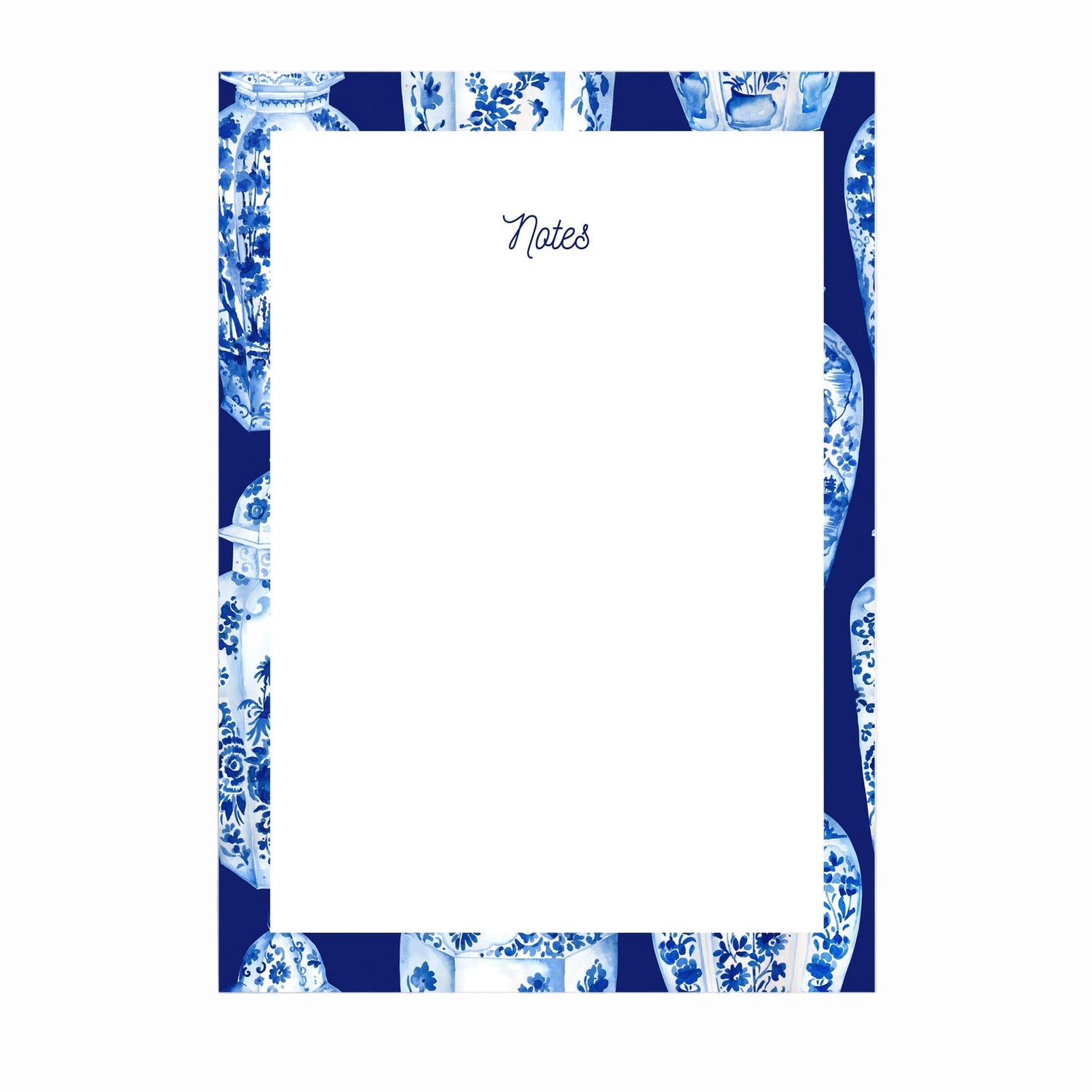 Navy Ginger Jar Notepad