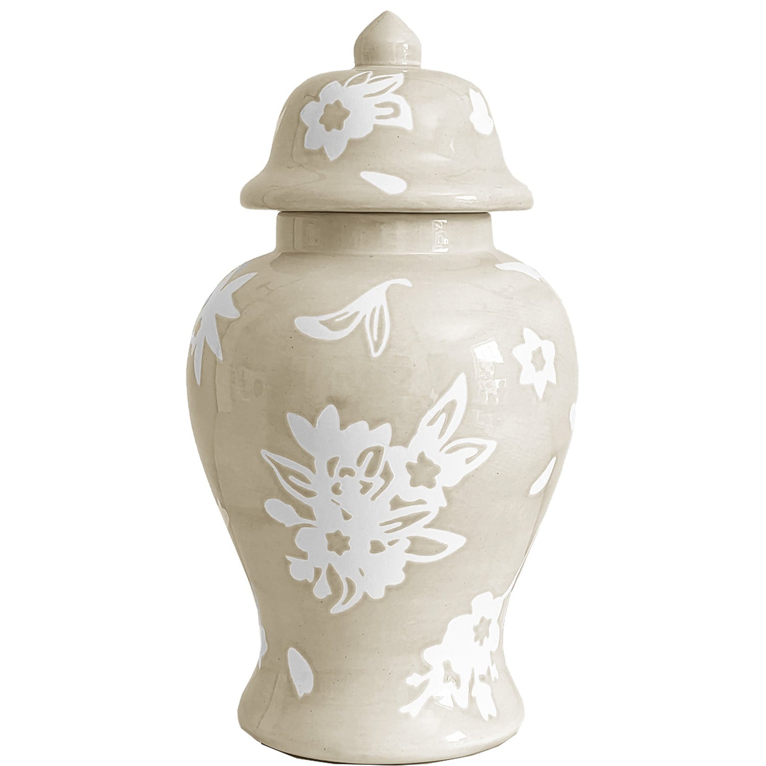 Sakura Ginger Jars in Beige (Various Sizes)