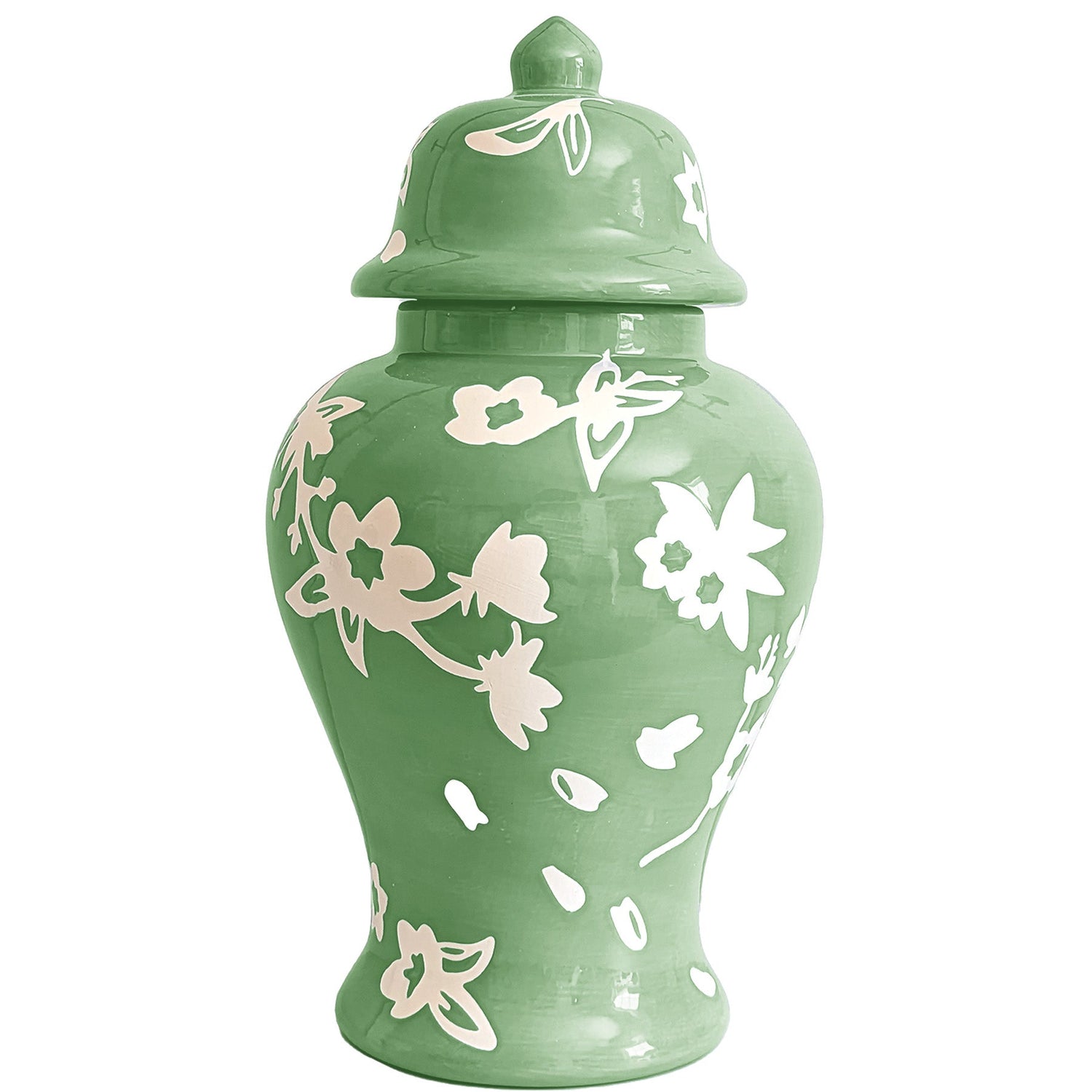 Sakura Ginger Jars in Cabbage Patch Green (Various Sizes)