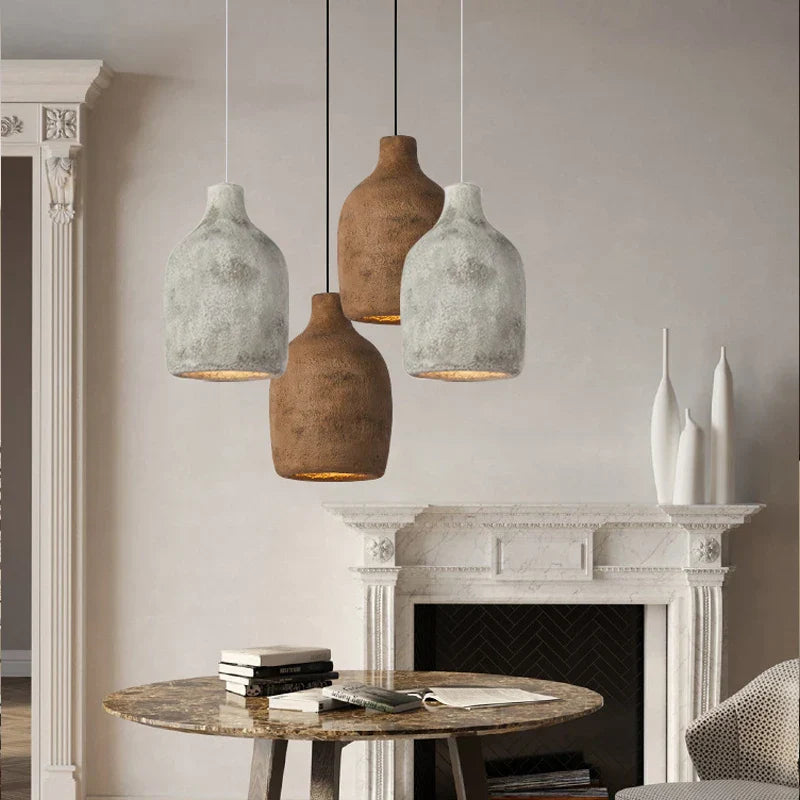 Nordic Wabi Sabi LED Pendant Light Serene Elegant Design (2 Colors and Various Styles)