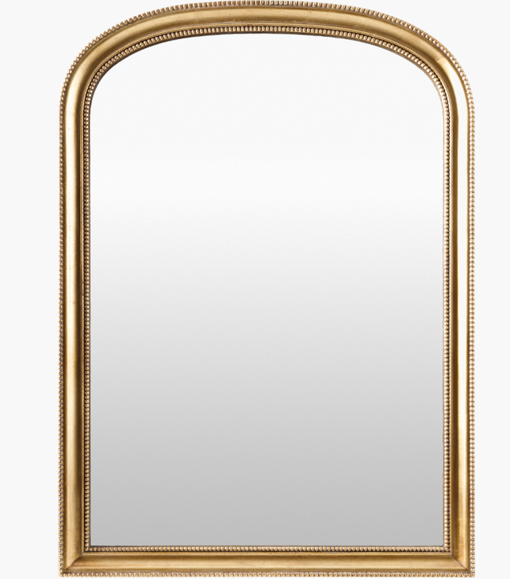 Arched Wall Mirror in Antique Gold