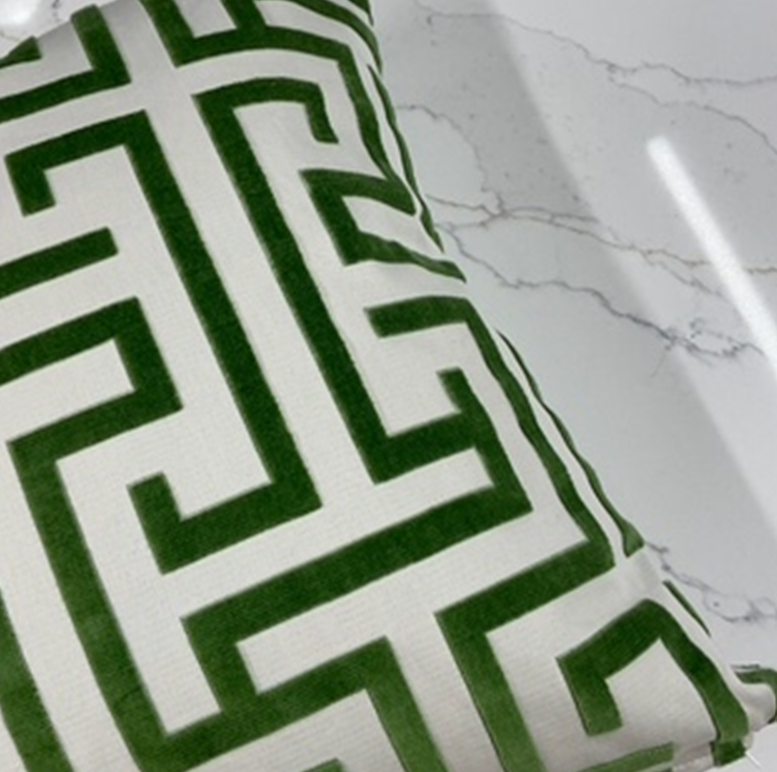 NH Madisonville Collection Green Ming Trail Pillow 22" x 22"