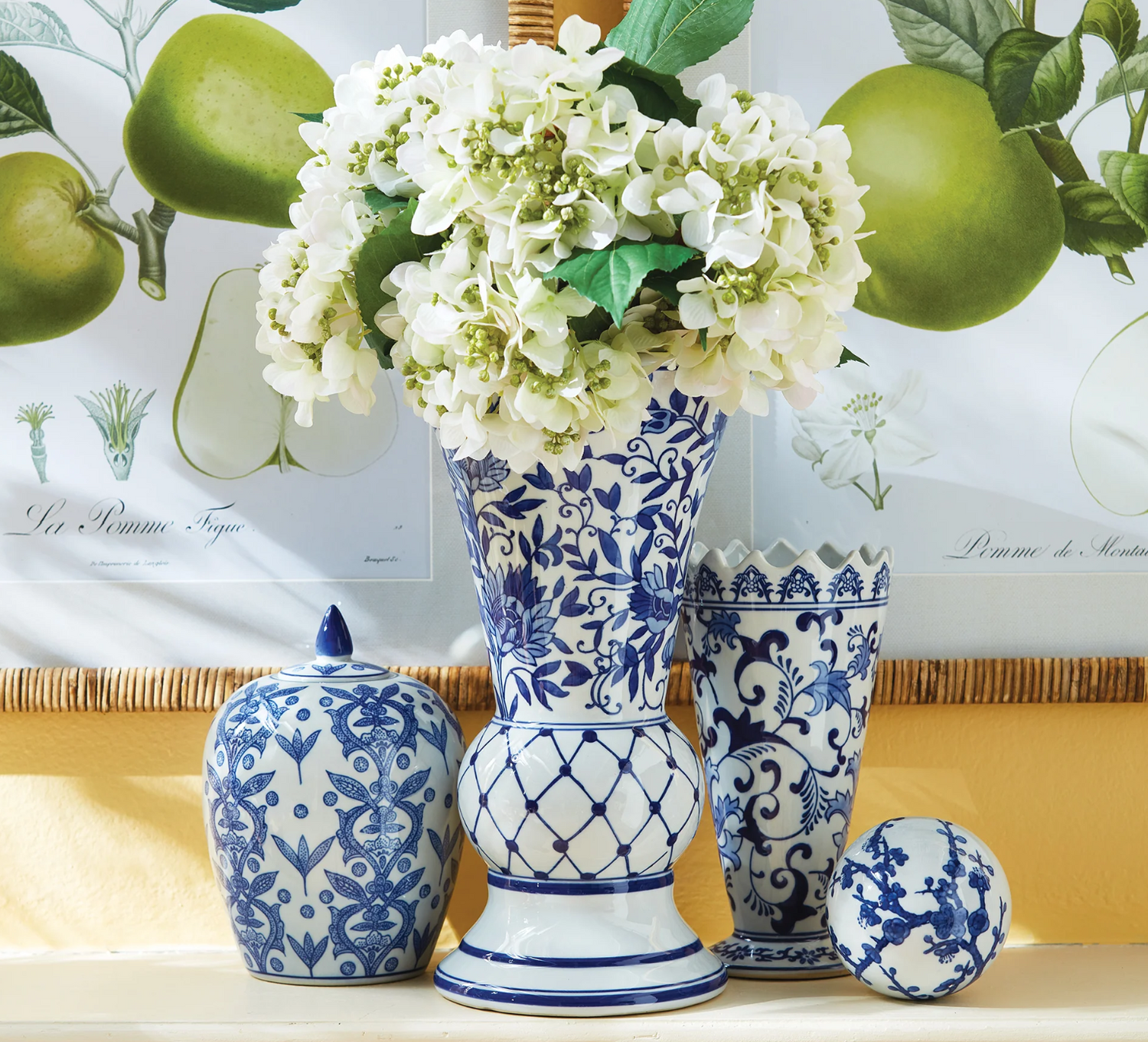 Barclay Butera Blue and White Porcelain Jar
