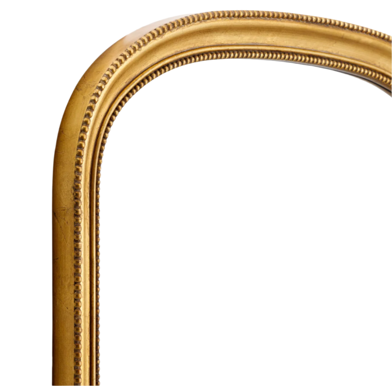 Tall Arched Mirror in Antique Gold