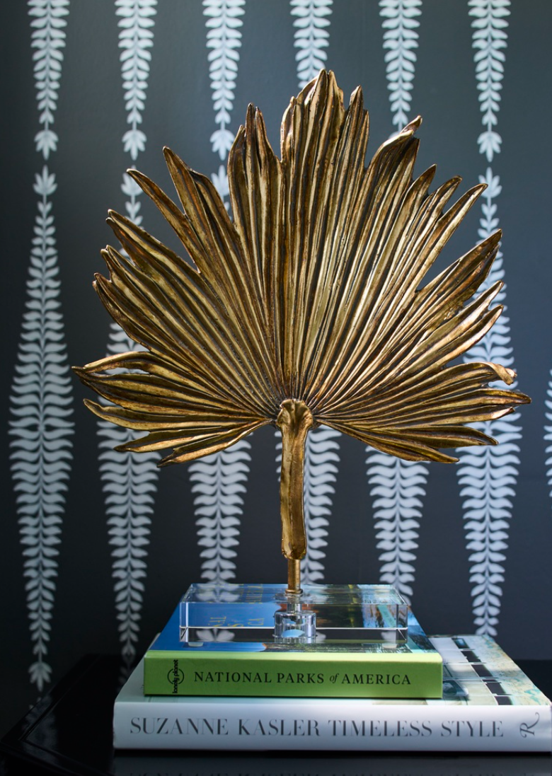 Gold Palm Leaf Sculpture