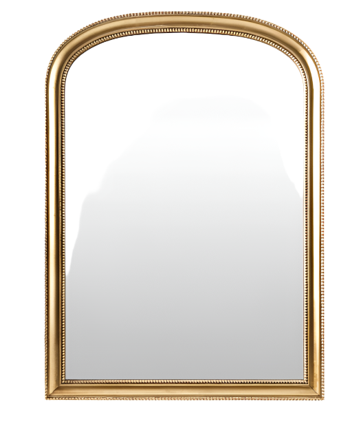 Arched Wall Mirror in Antique Gold