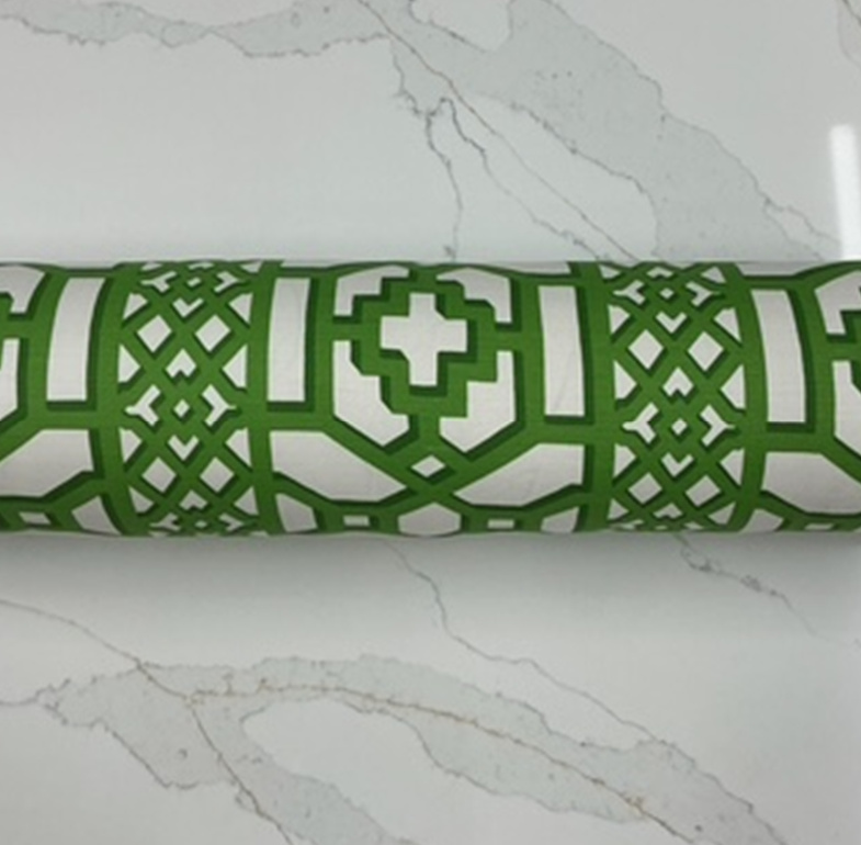 NH Mandeville Collection Green Trellis Bolster 8" x 48"