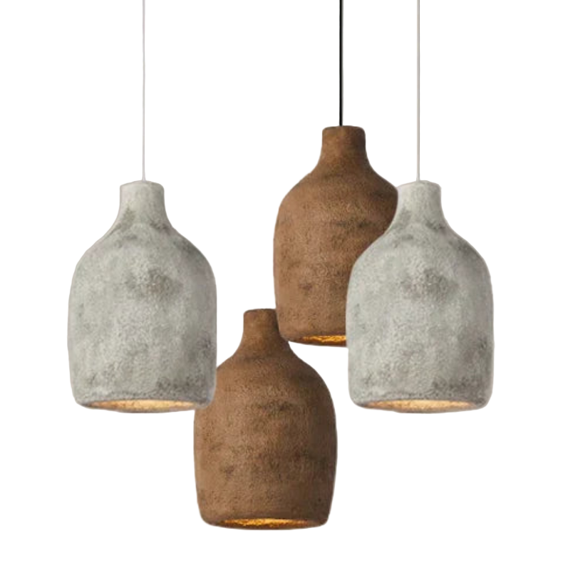 Nordic Wabi Sabi LED Pendant Light Serene Elegant Design (2 Colors and Various Styles)