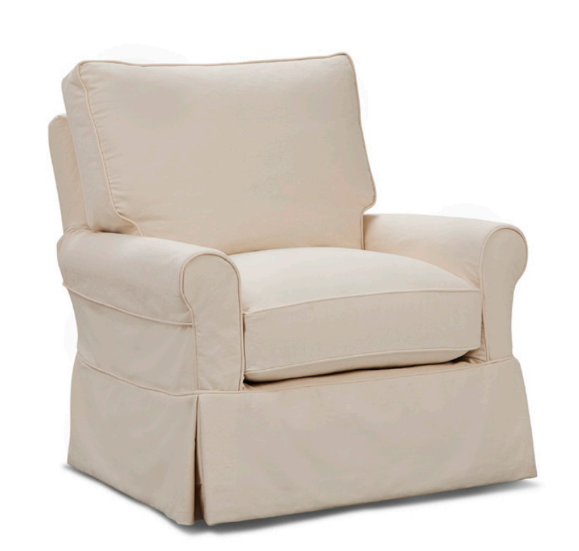 Quickship Rolled Arm Lounge Chair