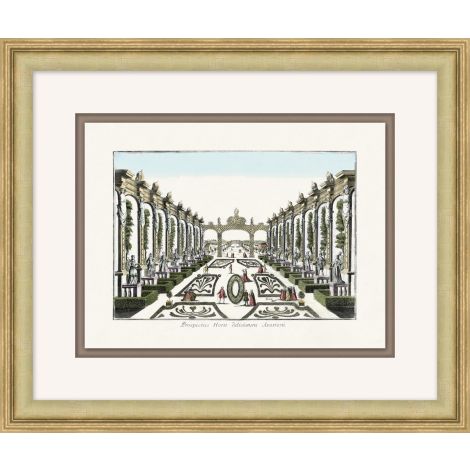 Classical Acharian Garden Postcard – Gold Framed Art Print I
