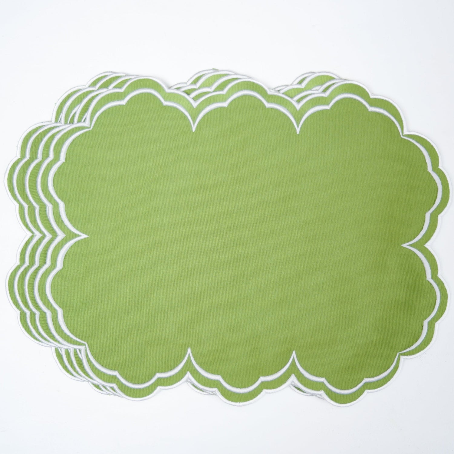 Aquelle Green Rectangle Fabric Placemat