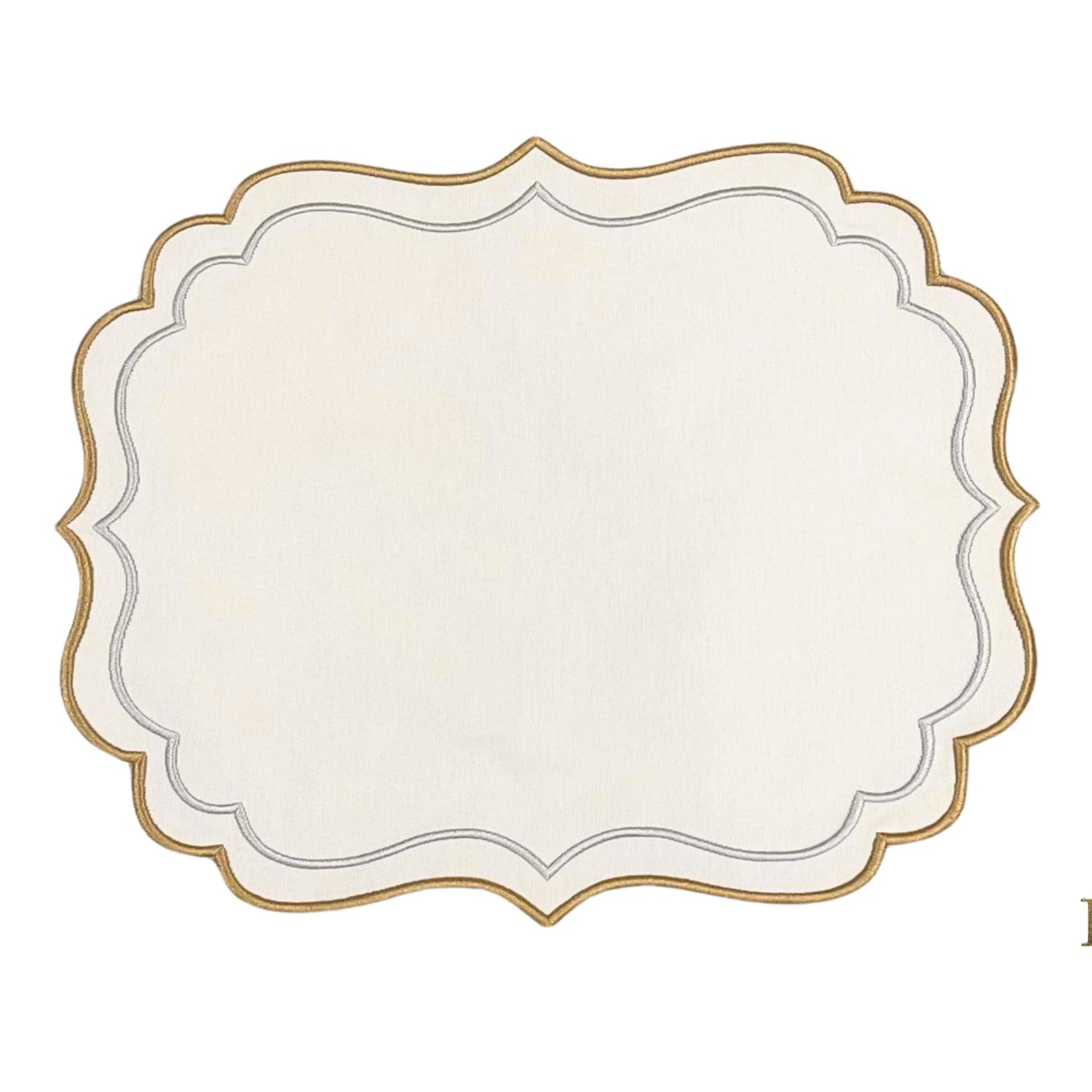 Arista Ivory Rectangle Fabric Placemat