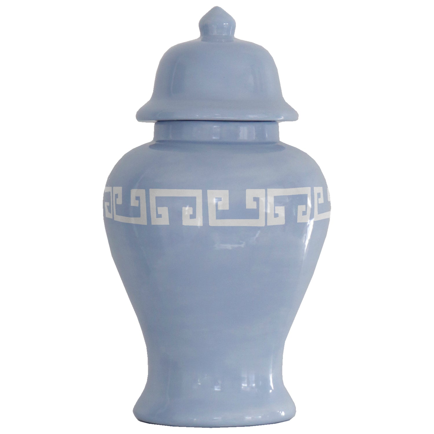 Serenity Blue Greek Key Ginger Jars (Various Sizes)