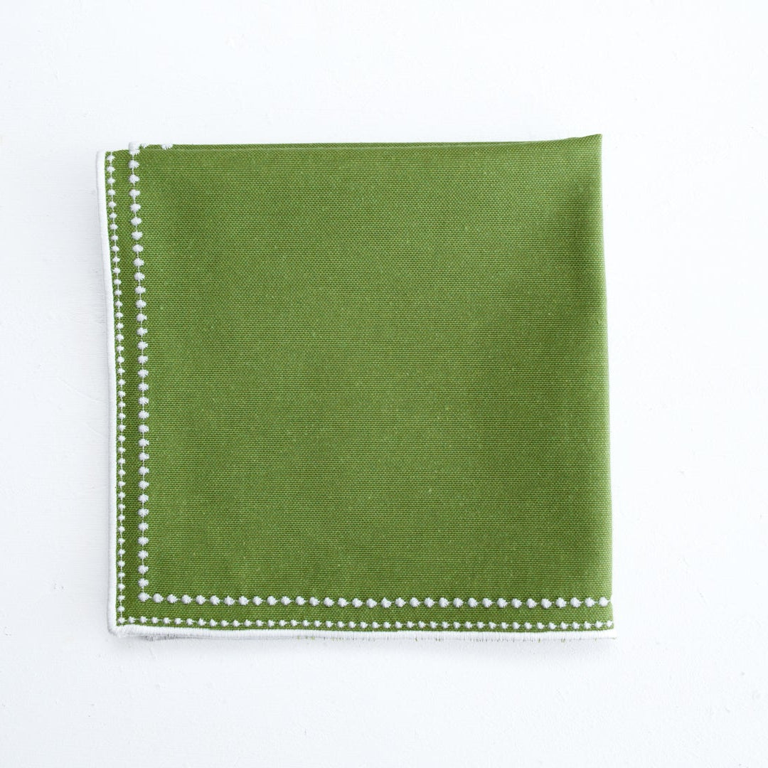 Harmony Green Round Fabric Placemat & Napkin Set