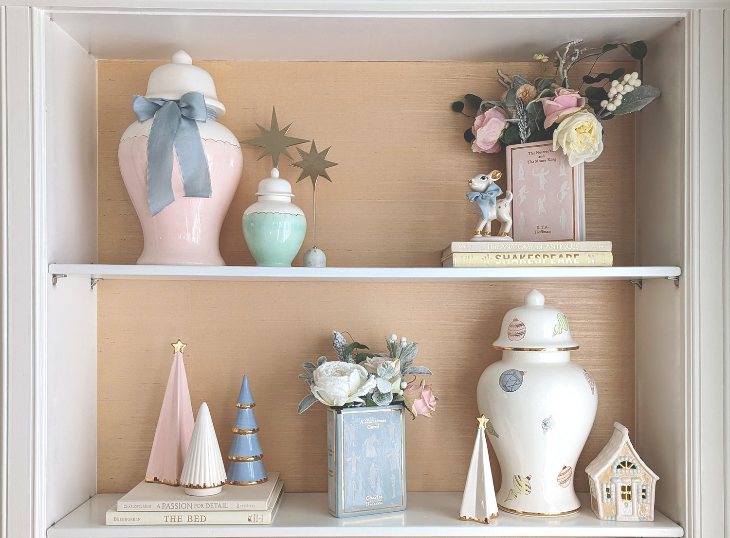 Scallop Color Block Ginger Jars in Cherry Blossom Pink (Various Sizes)