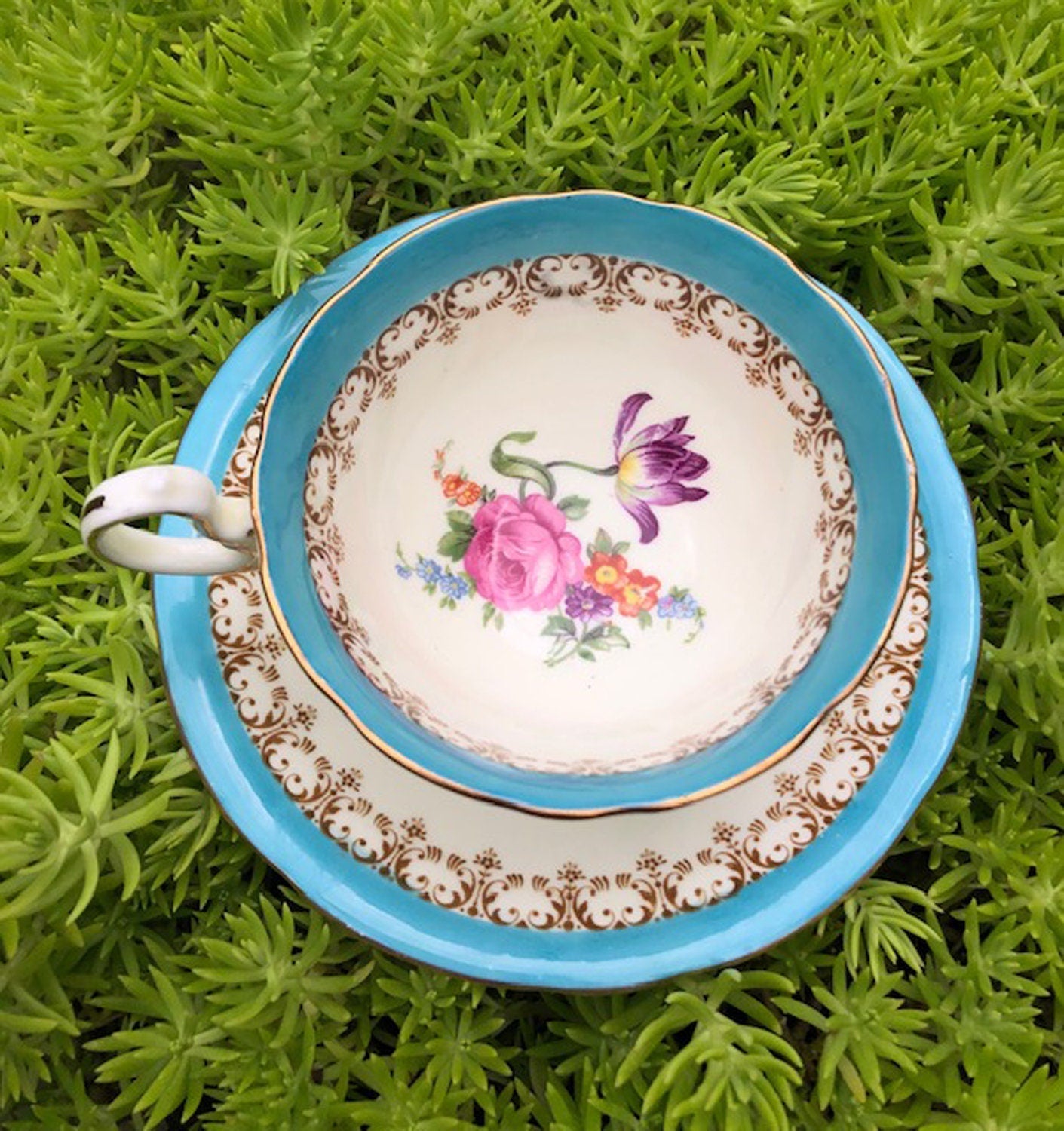 Antique Tea Cup and Saucer by Aynsley, England