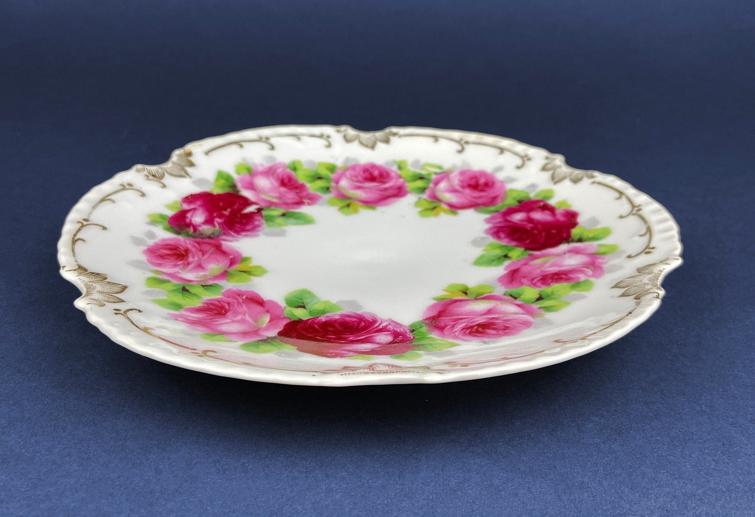 Antique Plate By Z.S. & Co. Bavaria. Hand Painted Roses