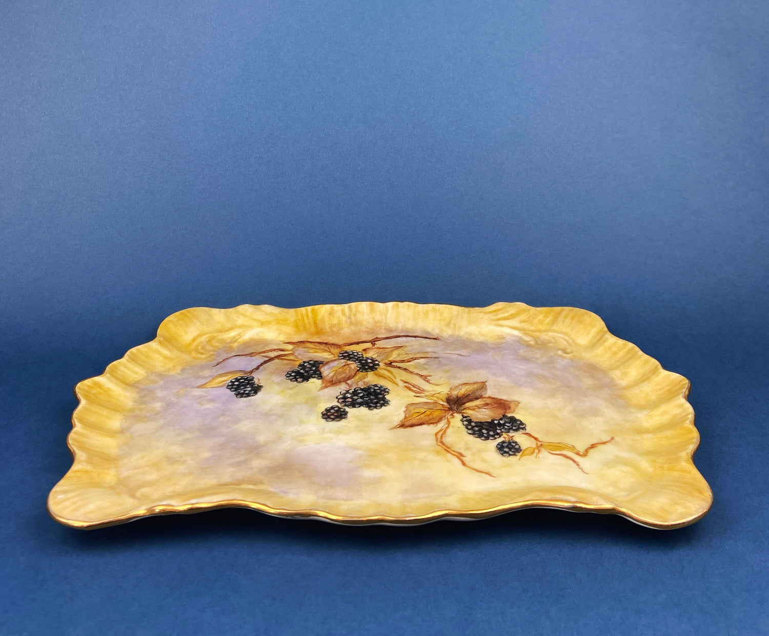 Antique Hand Painted Porcelain Tray – Signed Artist Cosmetic or Tea Display