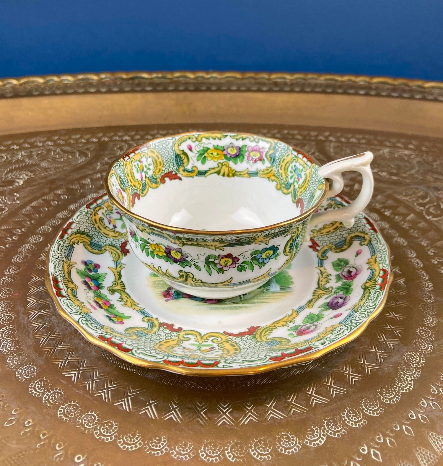 Tiffany & Co. Tea/Coffee Set – Hand Painted Chinoiserie Motif Set of 4