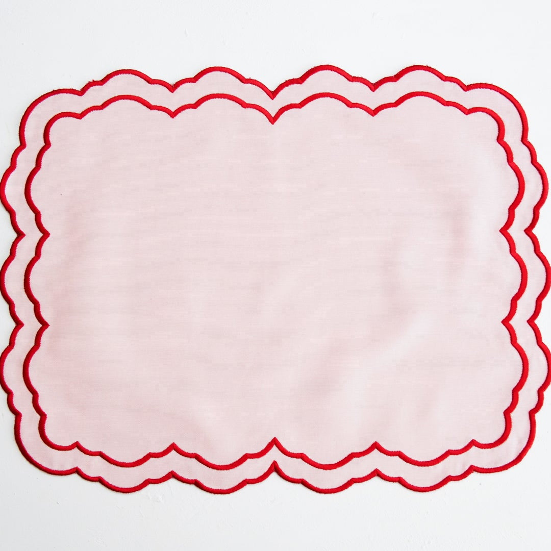 Elara Pink Rectangle Fabric Placemat