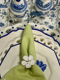 White Flower Set of 4 Napkin Ring