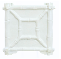 White Rustic Bamboo Box Planter (2 Sizes)