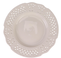 Ivory Pierced Floral Dinnerware