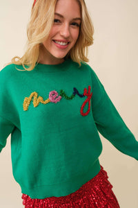 Red “Merry” Letter Christmas Sweater