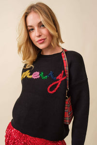 Red “Merry” Letter Christmas Sweater