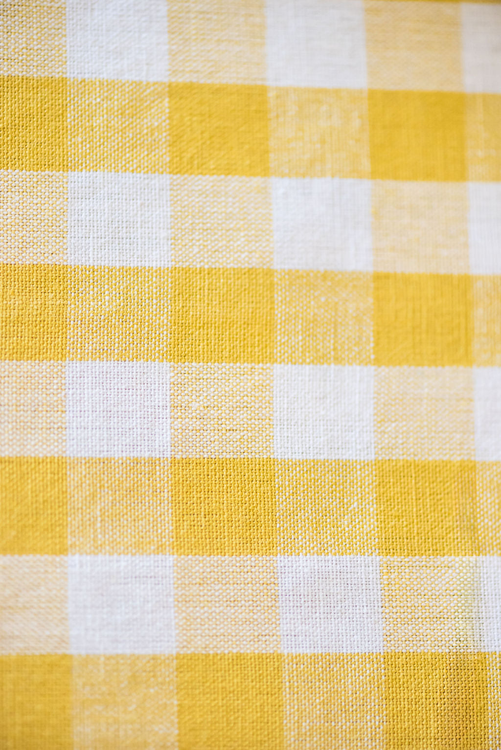 Yellow Ruffled Gingham Tablecloth (various sizes)