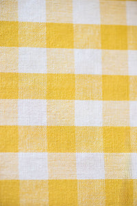 Yellow Ruffled Gingham Tablecloth (Various Sizes)