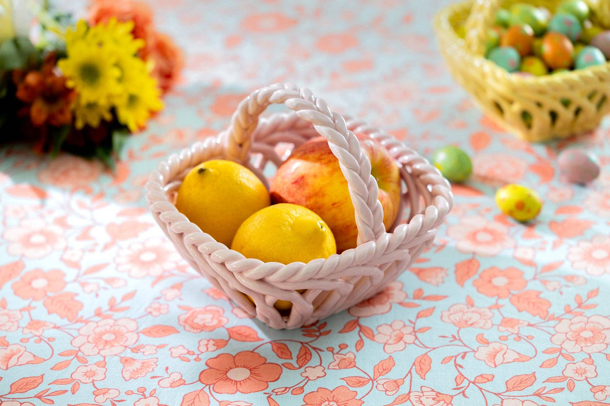 Hand Woven Easter Basket – Pink