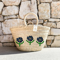Handwoven Daisy Flower Basket