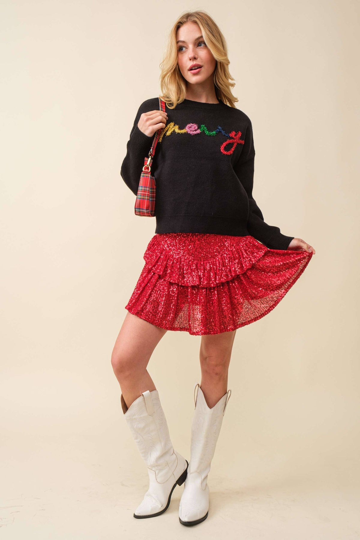 Red “Merry” Letter Christmas Sweater